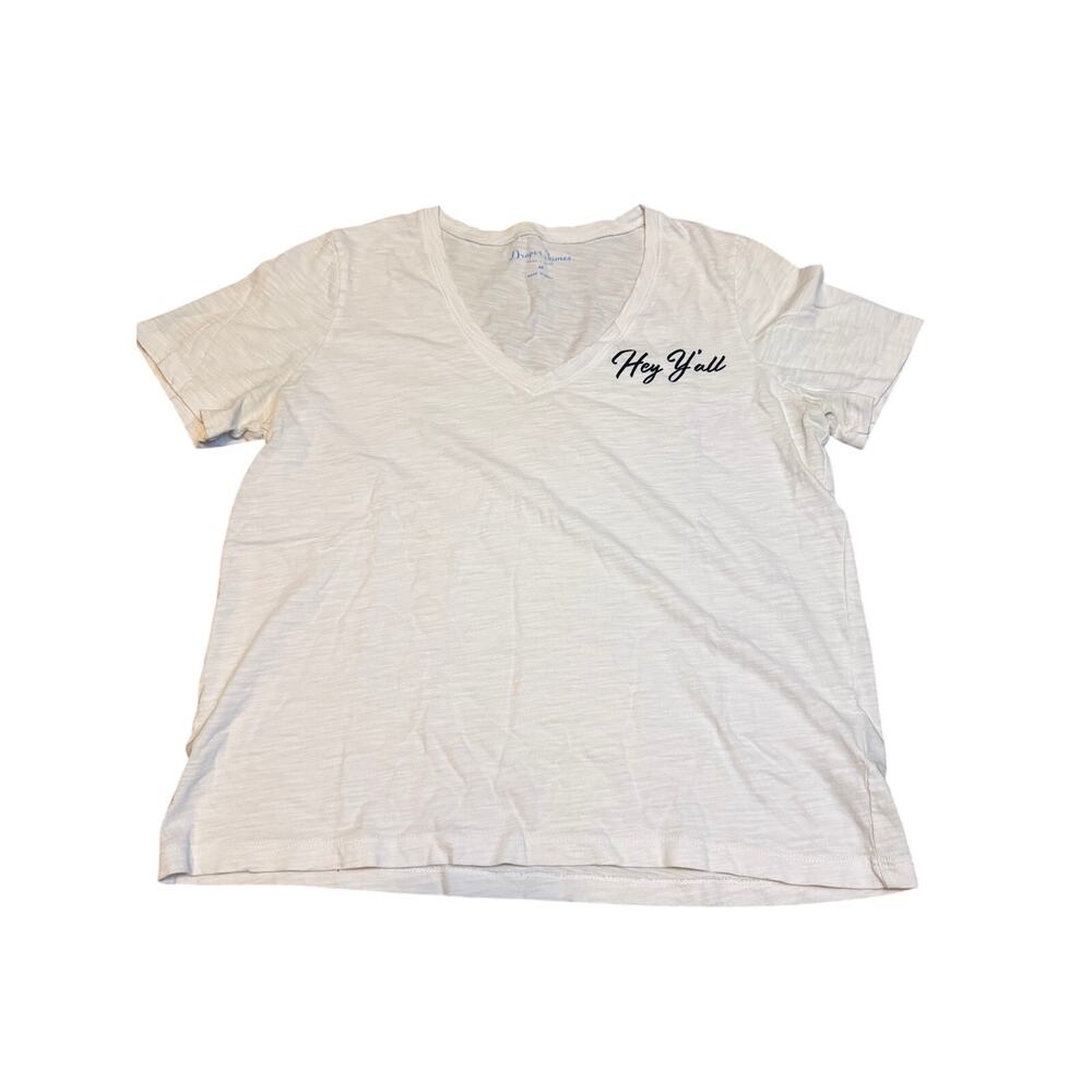 Draper james hey yall vneck tee medium